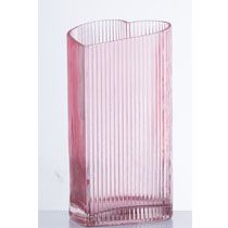 D5.1"H9.8" - HEART SHAPED GLASS VASE