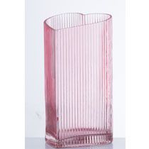 D5.1"H9.8" - HEART SHAPED GLASS VASE