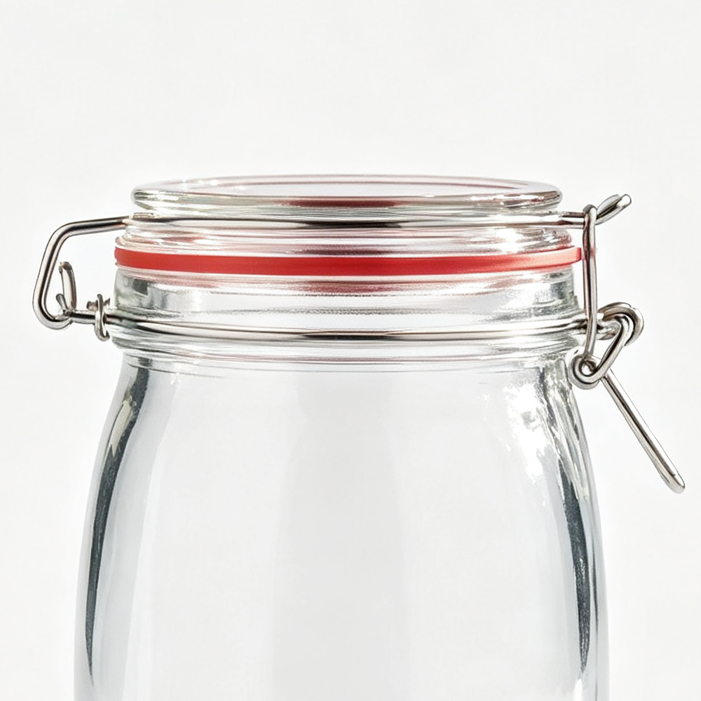 A58090	 D4.5"H6.5" - GLASS JAR WITH #1 STICKER
