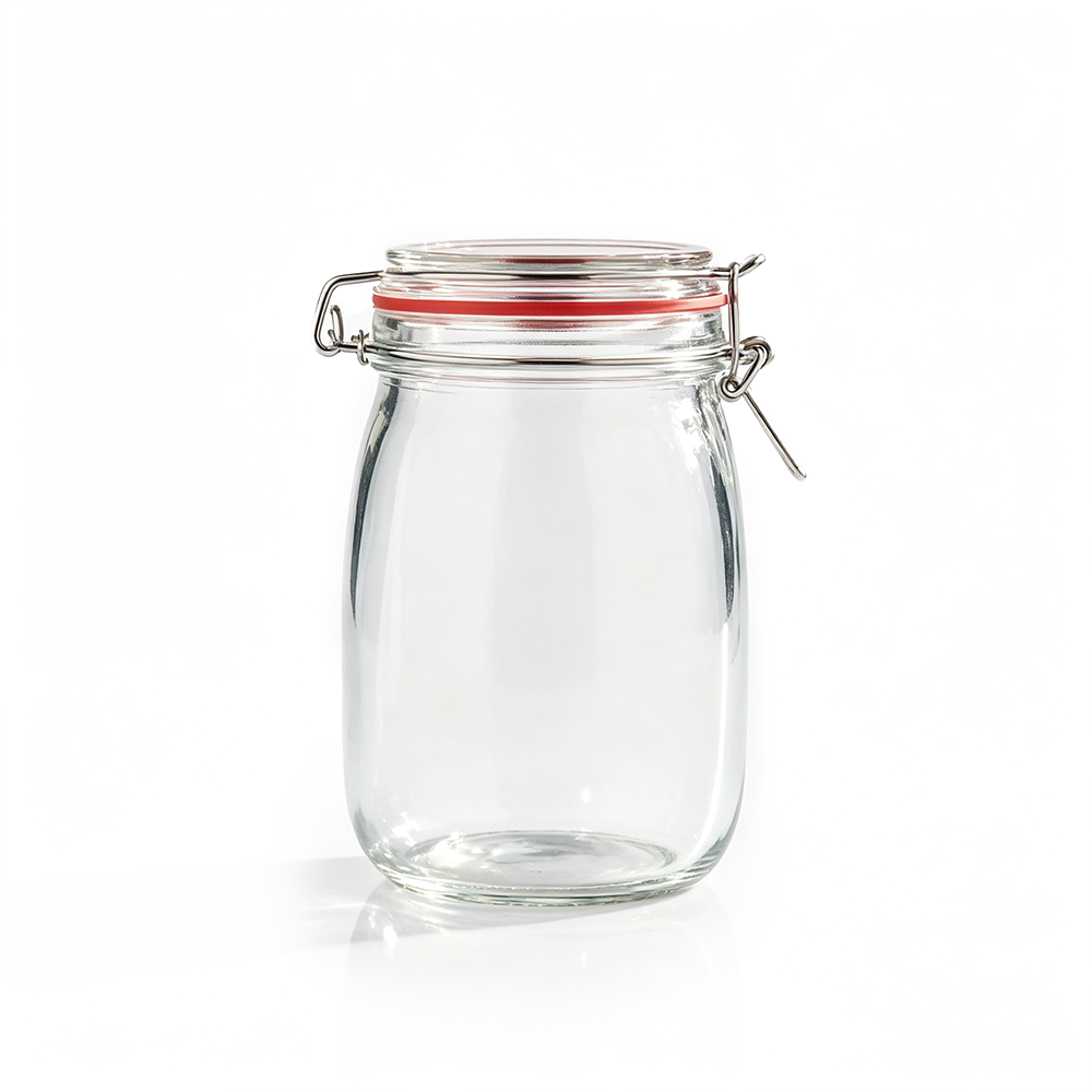 A58090	 D4.5"H6.5" - GLASS JAR WITH #1 STICKER