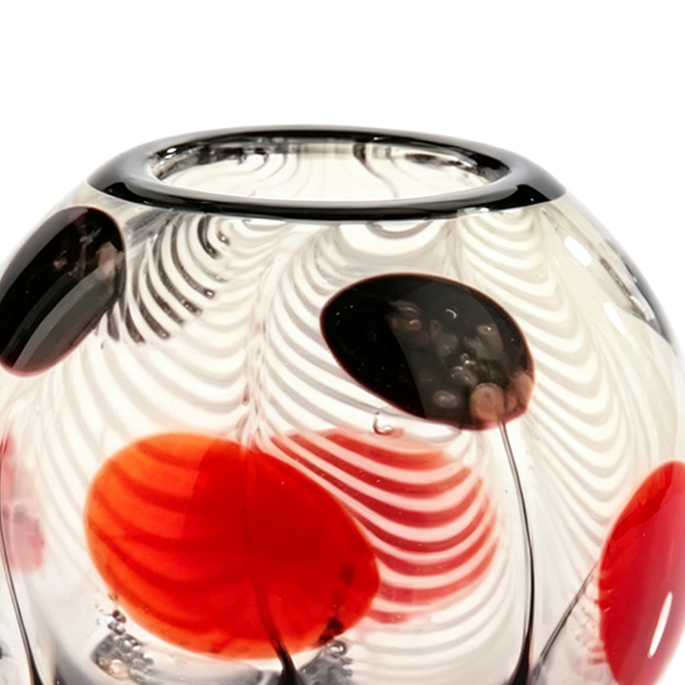 FH52109	 D6.5"H6.5" - ART GLASS BUBBLE BOWL