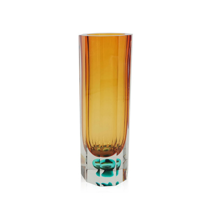 GA02011YE D4''H11''GLASS VASE