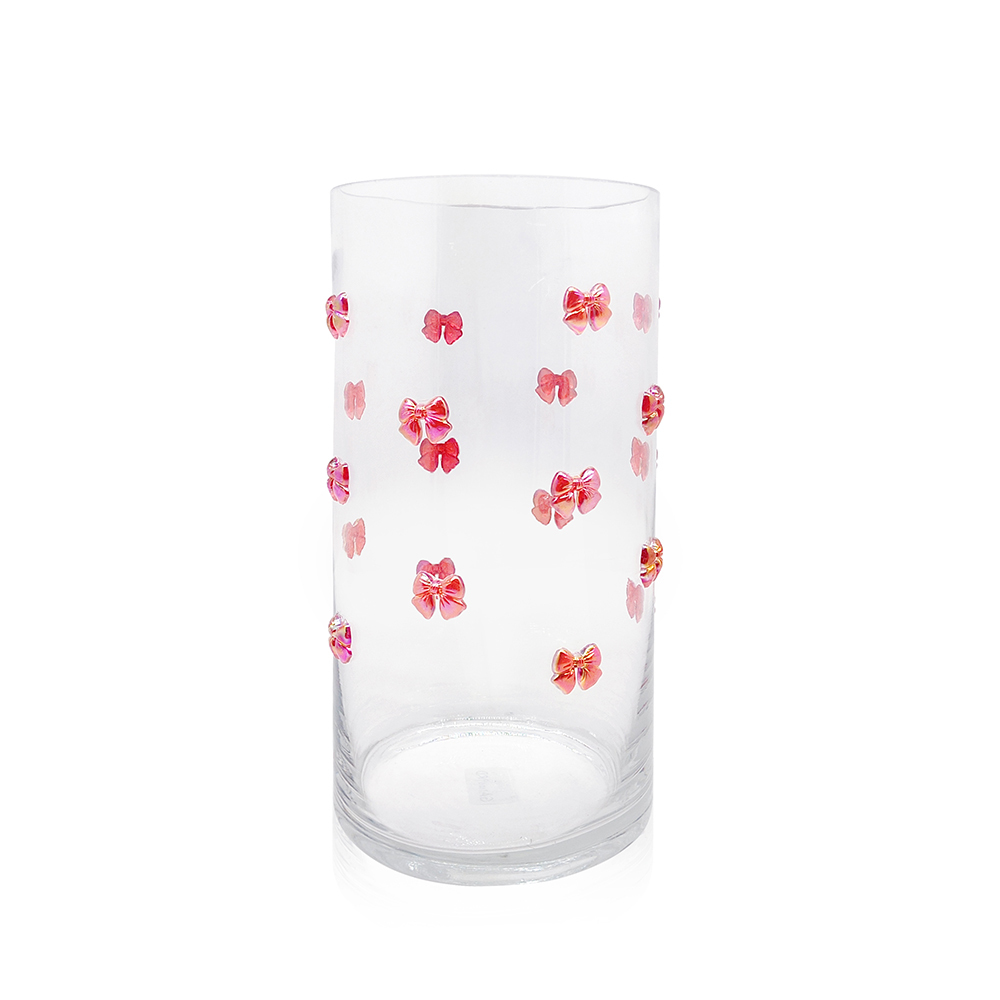 GA11009RD D5''H10''GLASS VASE