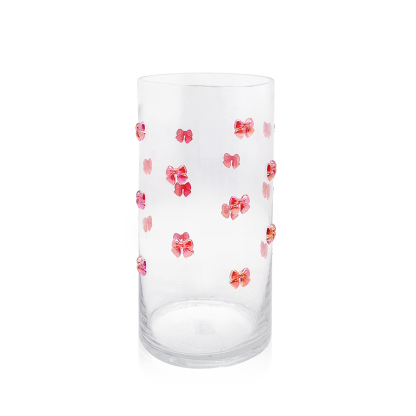 GA11009RD D5''H10''GLASS VASE