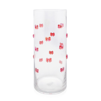 GA11010RD D5''H12'GLASS VASE