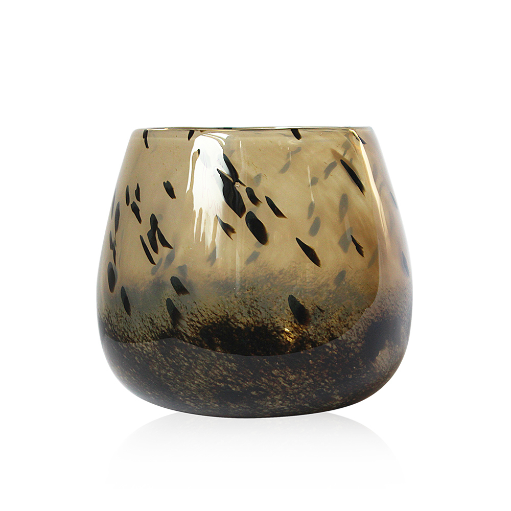 D9''H7.5''GLASS VASE