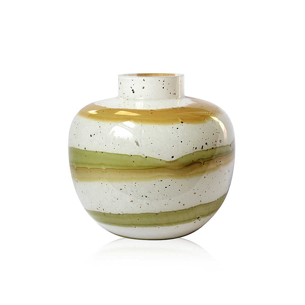 D10''H9.5''GLASS VASE