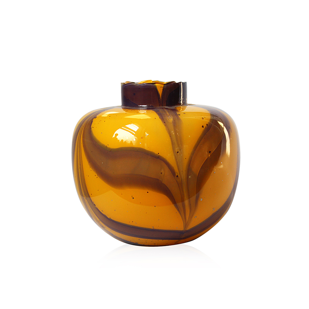 D10''H9.5''GLASS VASE