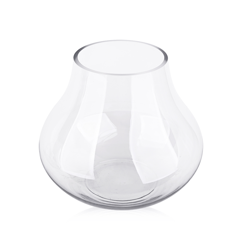 L9.84"W9.84"H8.27"GLASS VASE