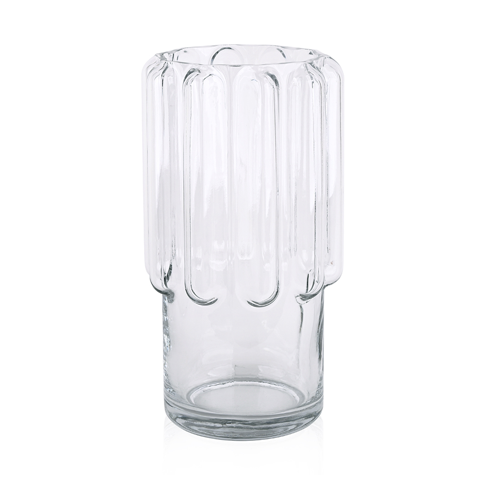 L5.51"W5.51"H10.63"GLASS VASE