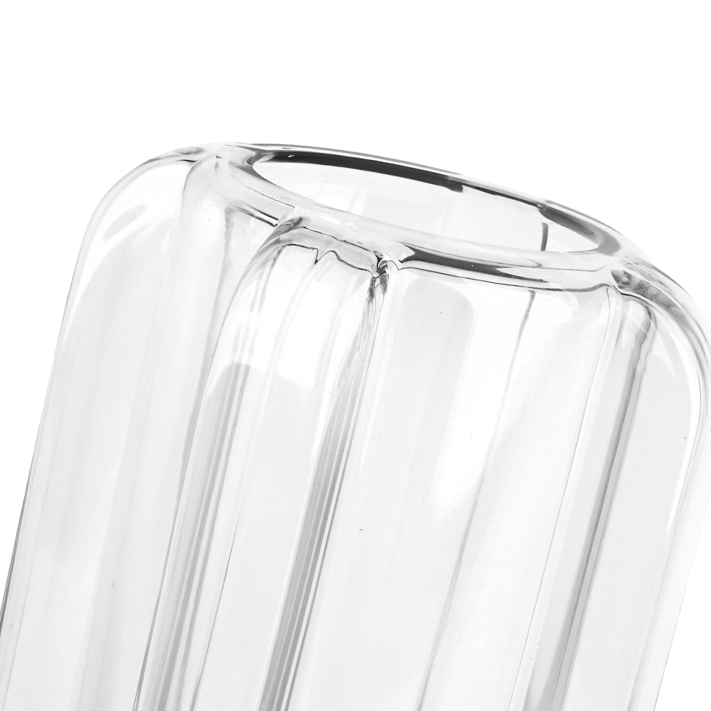 GA78053	 L4.53"W4.53"H7.87"GLASS VASE