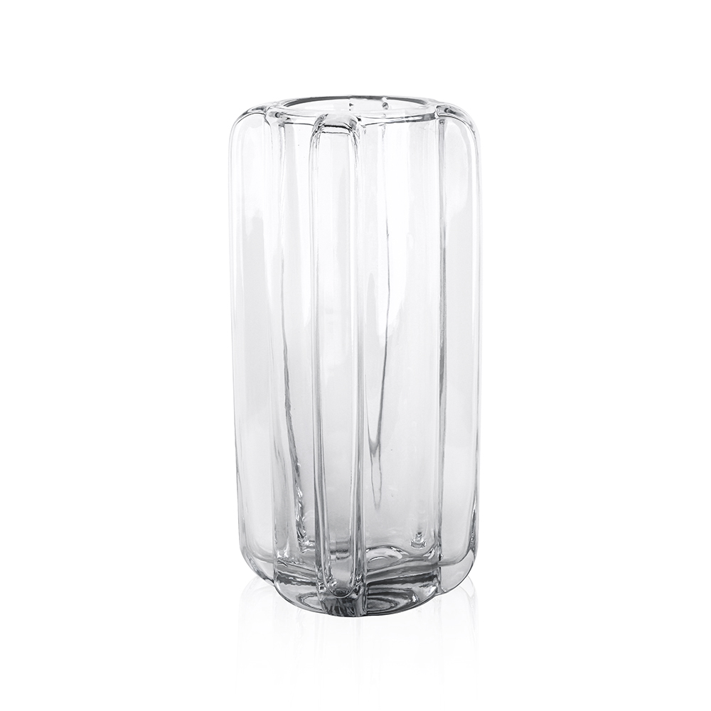 GA78054	 L4.41"W4.41"H11.02"GLASS VASE