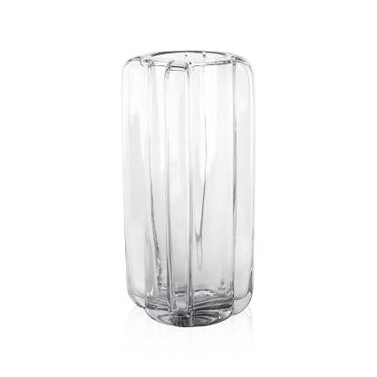 GA78054	 L4.41"W4.41"H11.02"GLASS VASE