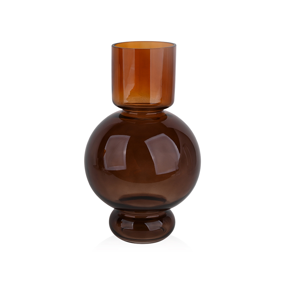 L5.91"W5.91"H9.84"GLASS VASE