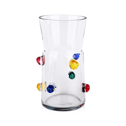 L6.69"W6.69"H9.84"GLASS VASE