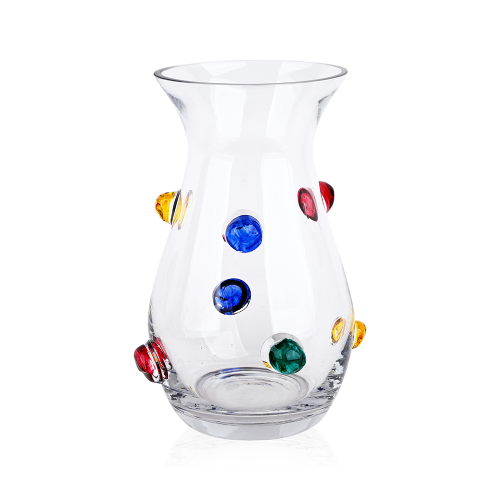 L9.06"W9.06"H11.02"GLASS VASE