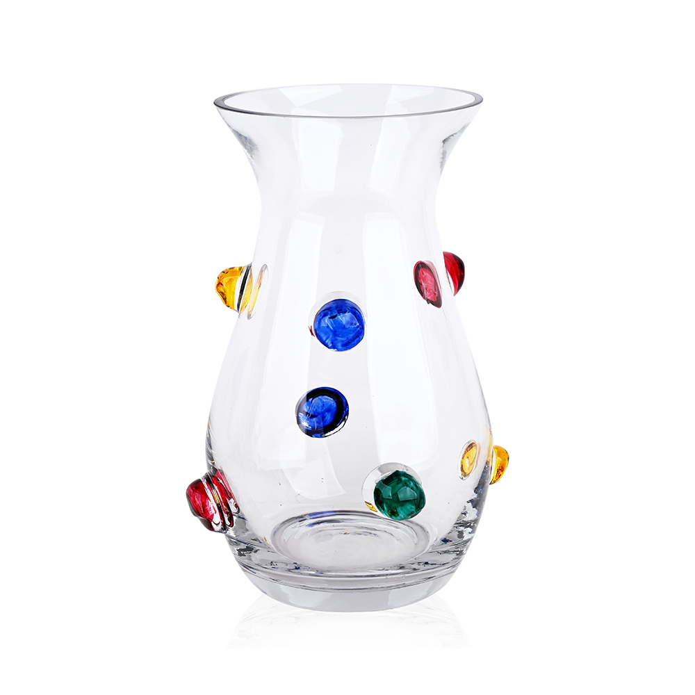 L9.06"W9.06"H11.02"GLASS VASE