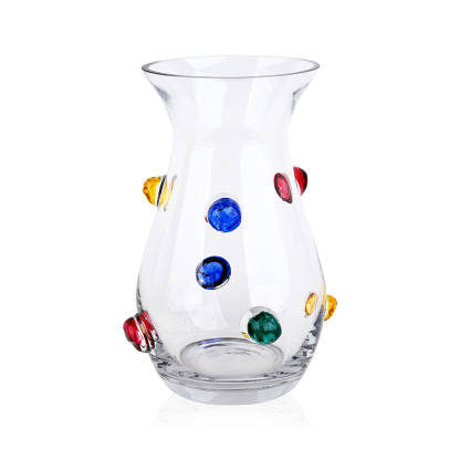 L9.06"W9.06"H11.02"GLASS VASE