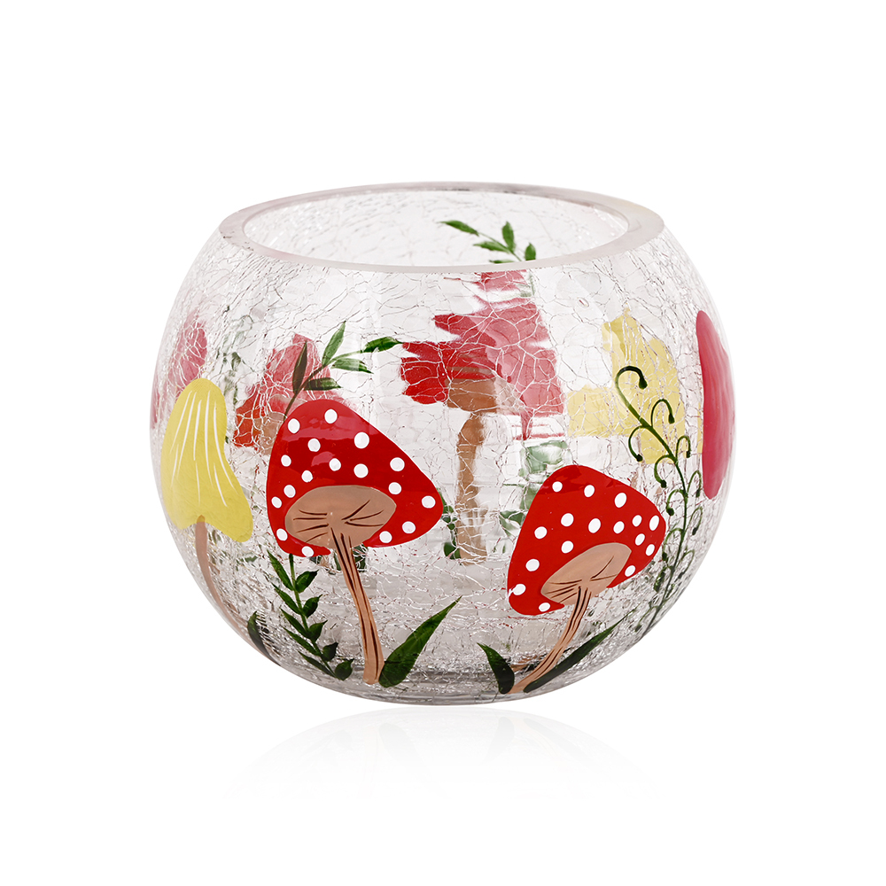 L4.72"W4.72"H3.74"GLASS VASE