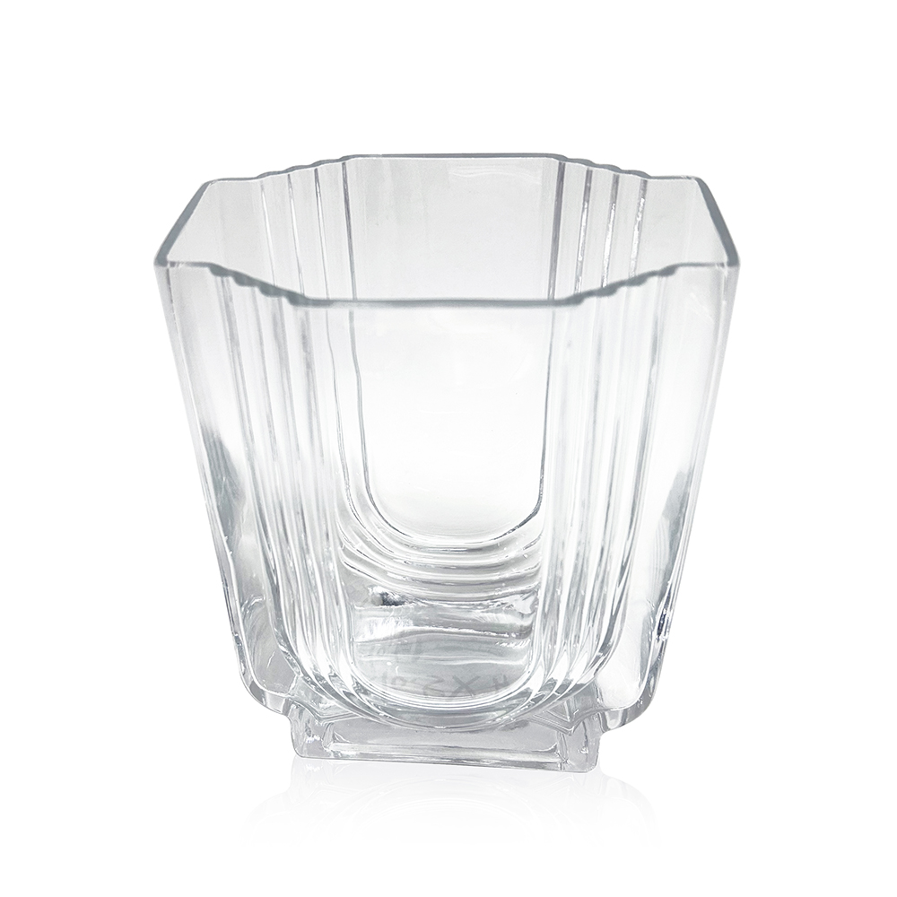 GA78080 L5.9''W4''H8.1''GLASS VASE