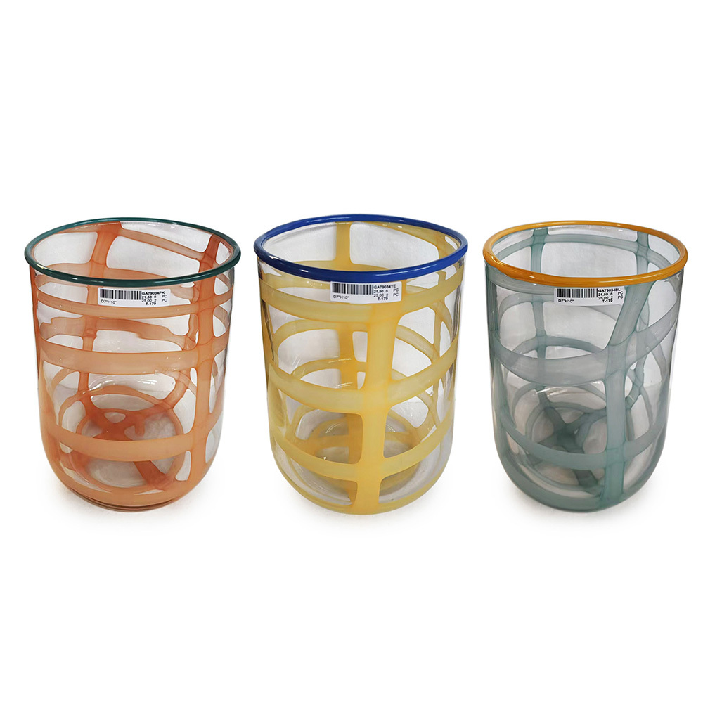 GA79034A3 D7''H9''GLASS VASE