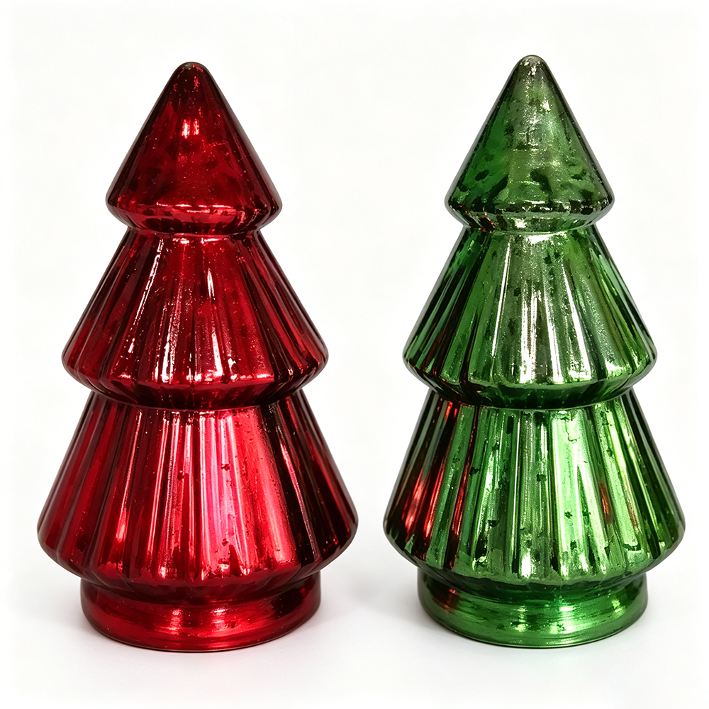 GC94366A2	 D3.7"H9.4" - GLASS CHRISTMAS TREE