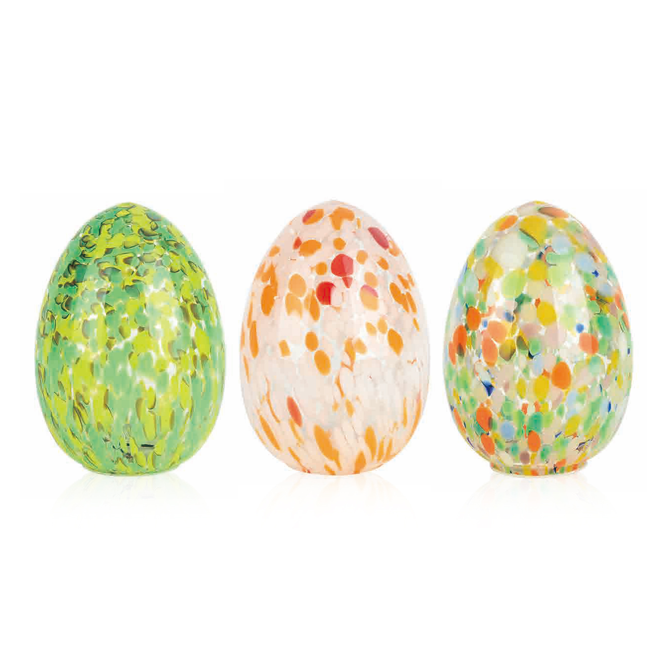 L5.31"W5.31"H8.07"EASTER GLASS EGG