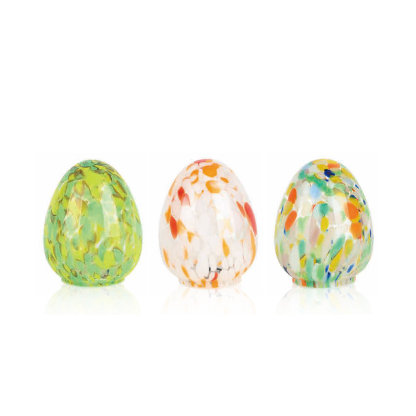 L4.13"W4.13"H5.51"EASTER GLASS EGG