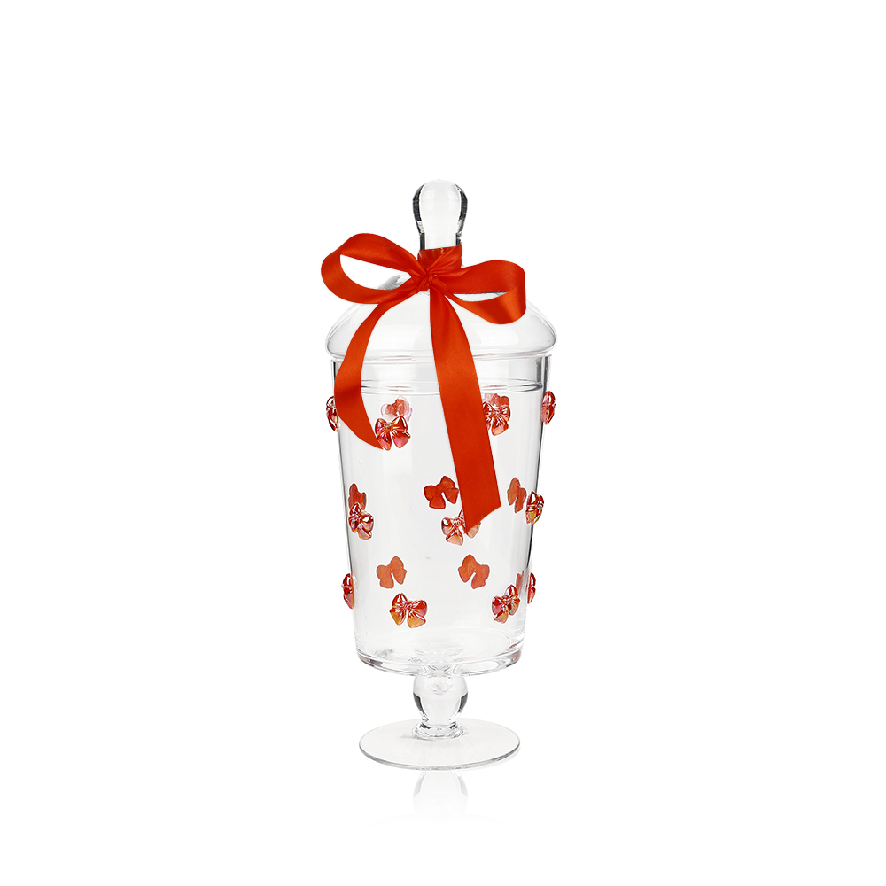 GV56003RD D5"H12"VALENTINE'S DAY GLASS