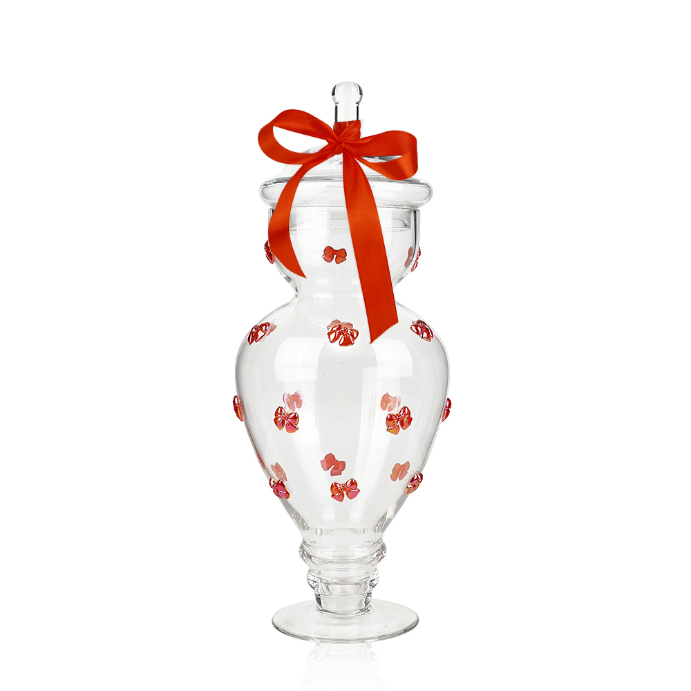 GV56004RD D6.5''H16.5'' VALENTINE'S DAY GLASS