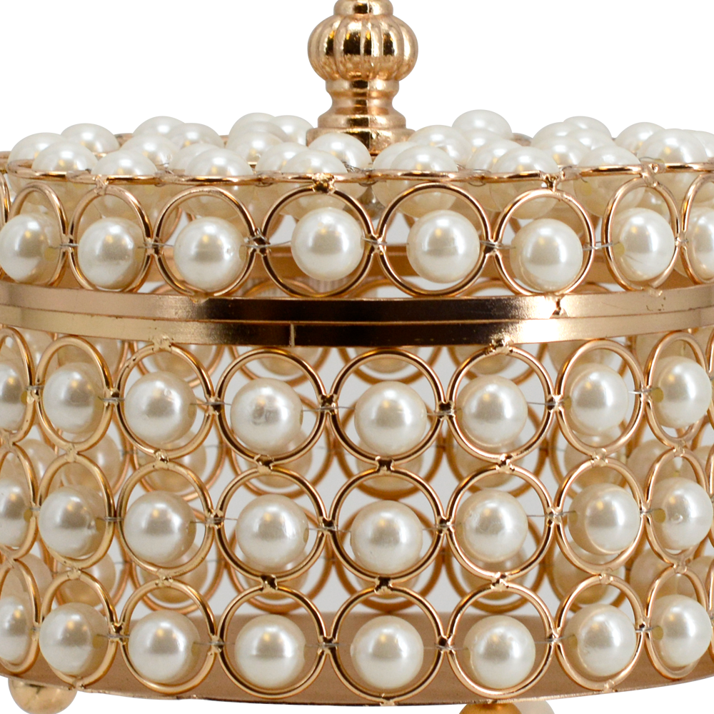 M20060	 D8.3"H8.7" - PEARL JEWELRY BOX