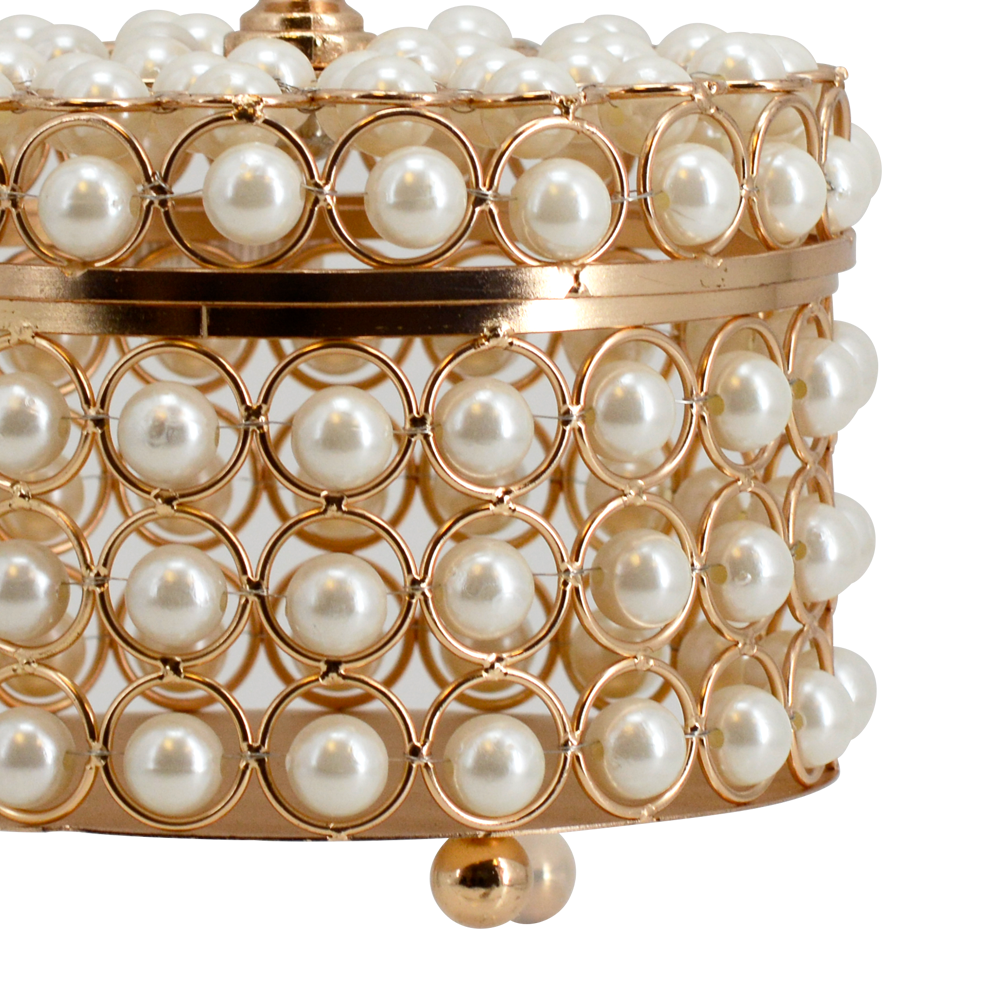 M20060	 D8.3"H8.7" - PEARL JEWELRY BOX