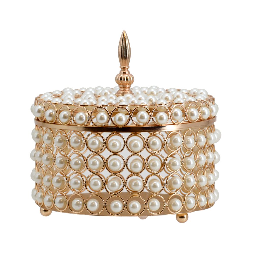 M20060	 D8.3"H8.7" - PEARL JEWELRY BOX