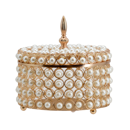 M20060	 D8.3"H8.7" - PEARL JEWELRY BOX