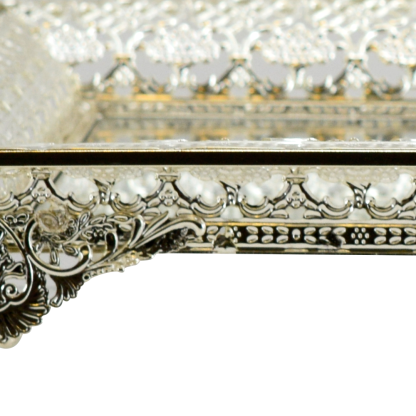 M20062	 L18.9W11.8H2.4" - METAL FRAMED MIRROR TRAY