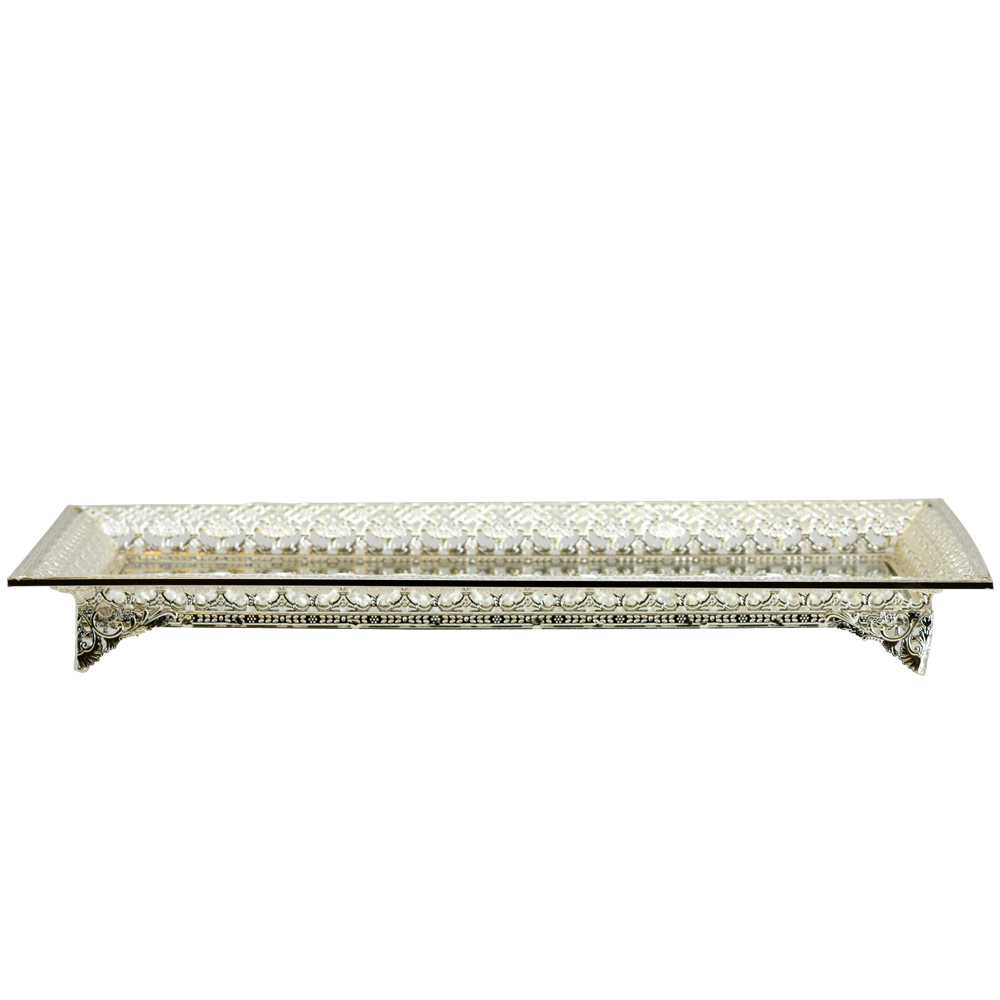 M20062	 L18.9W11.8H2.4" - METAL FRAMED MIRROR TRAY