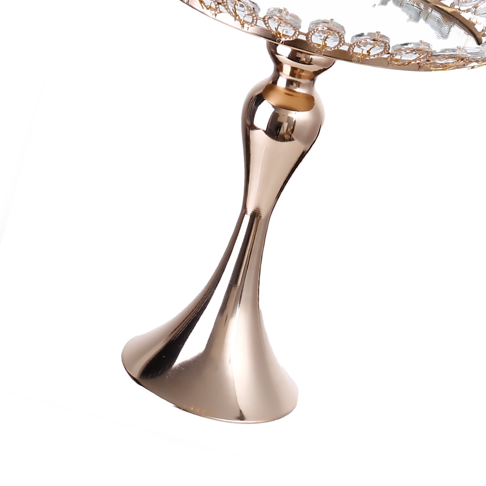 M20075	 D11.8"H12.2" - CRYSTAL CAKE STAND WITH MIRROR