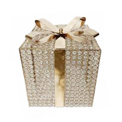 M20141	 D16"12"8" - METAL CHRISTMAS GIFT BOX
