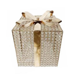 M20141	 D16"12"8" - METAL CHRISTMAS GIFT BOX
