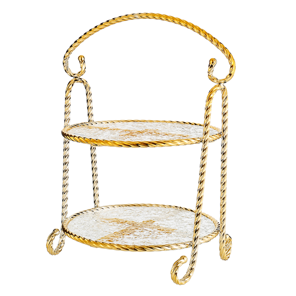 D10.6"H13" - 2 -TIER SERVING PLATTERS
