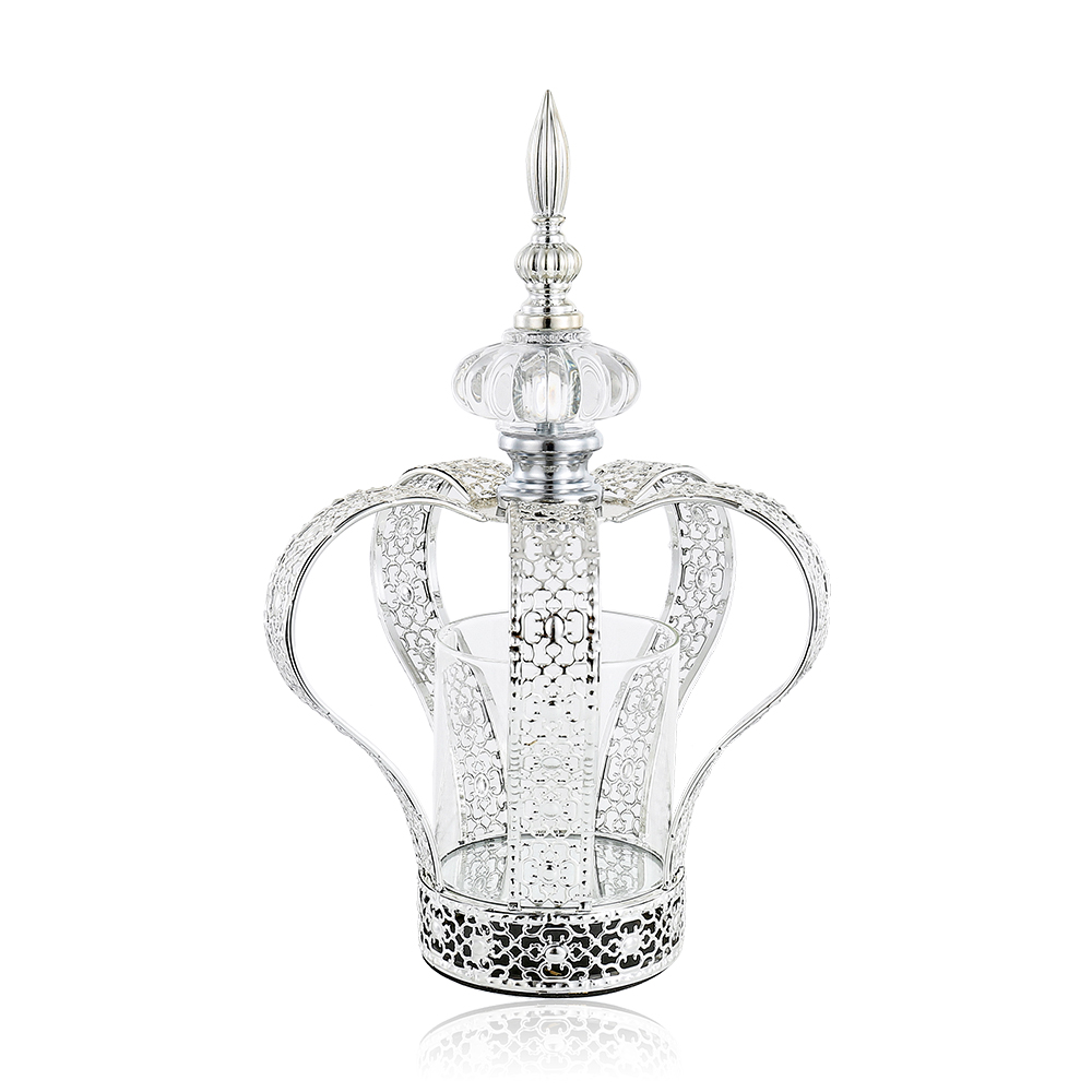 D7"H11" - METAL CROWN CANDLE HOLDER