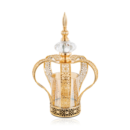 D7"H11" - METAL CROWN CANDLE HOLDER