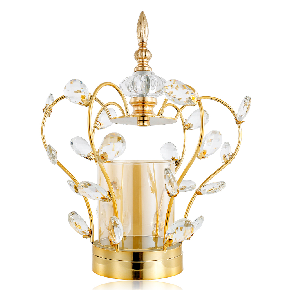 D9.4"H12.4" - METAL CROWN CANDLE HOLDER