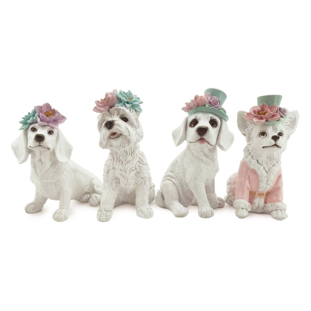 L8.5"W5"H9" EASTER DOG