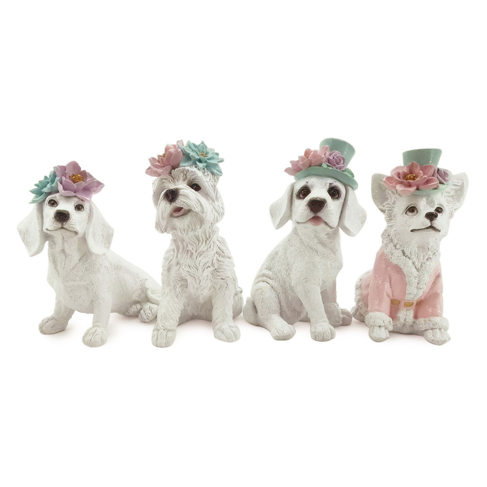 L8.5"W5"H9" EASTER DOG