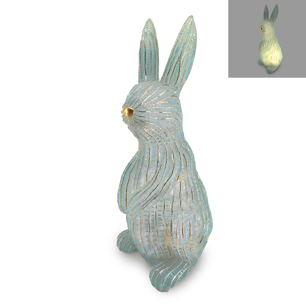 L5"W5.5"H12"EASTER RABBIT WITH LED