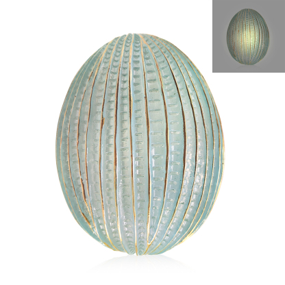 L3"W3"H4"EASTER EGG WITH LED