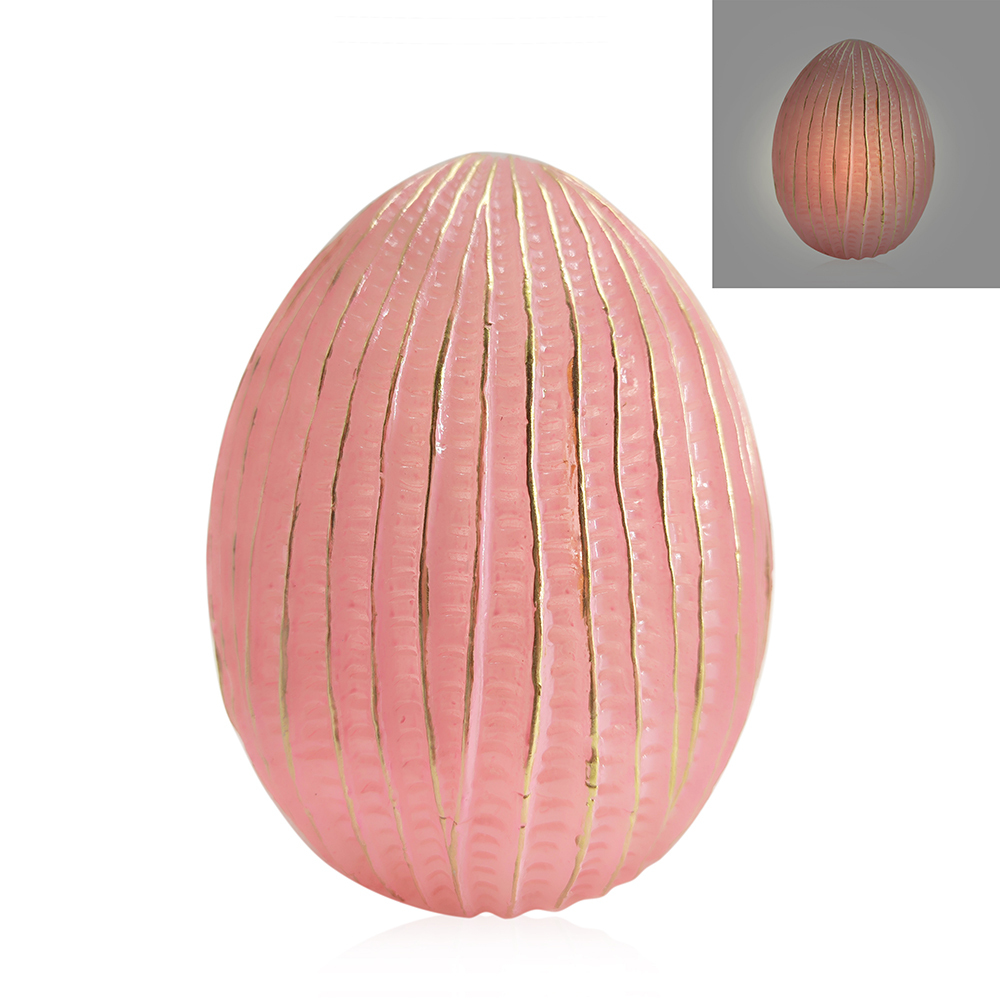 L4.5"W4.5"H7.5"EASTER EGG WITH LED
