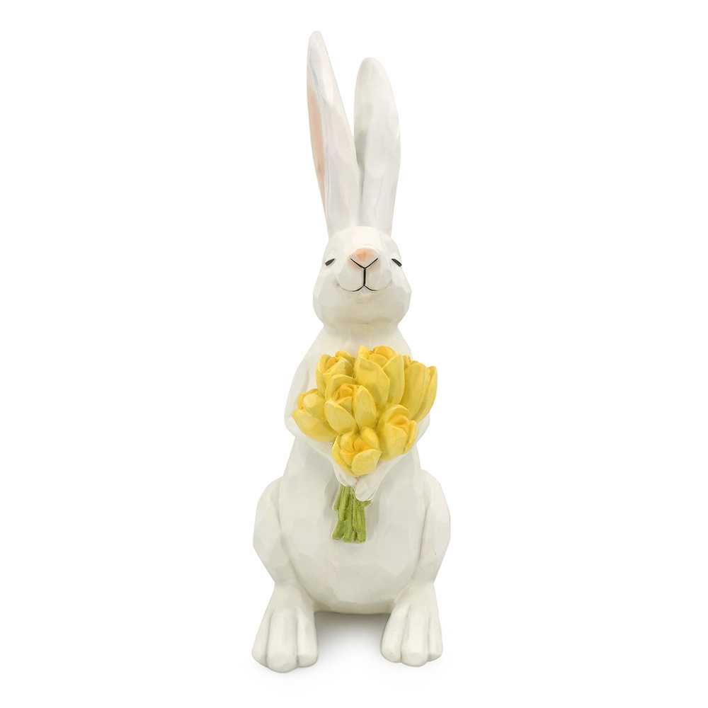 L6.5"W5.5"H11"EASTER RABBIT ACCESSORY