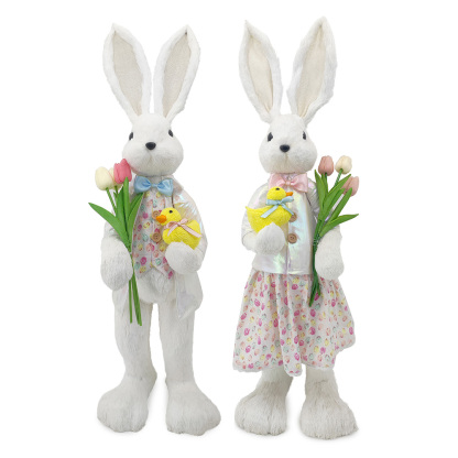 L10.5"W12"H35.5"EASTER BUNNY